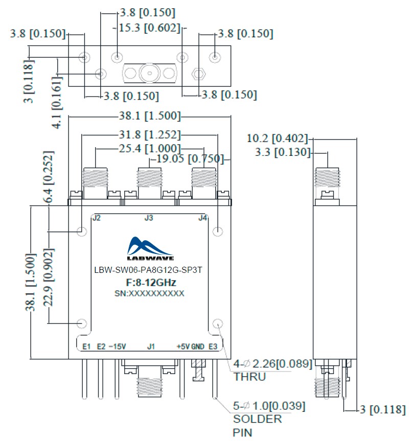 Переключатели LBW-SW06-PA8G12G-SP3T Переключатели LBW-SW06-PA8G12G-SP3T